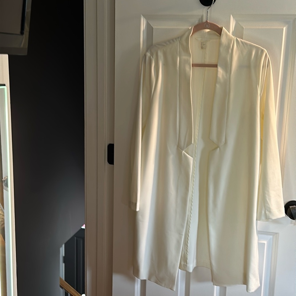 H&M Cream Long Blazer